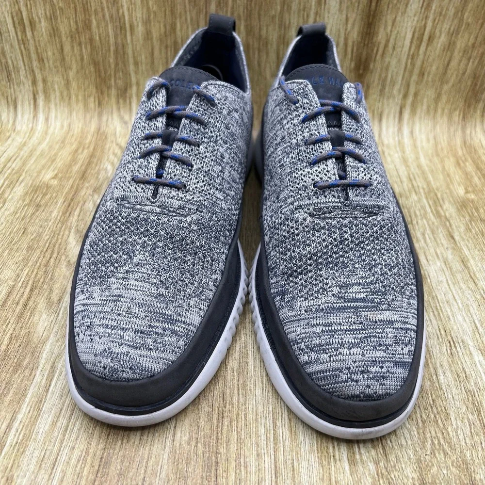 Cole Haan 2.Zerogrand Stitchlite Oxford Men's Size 12 M Grey Knit Lace Up C30321